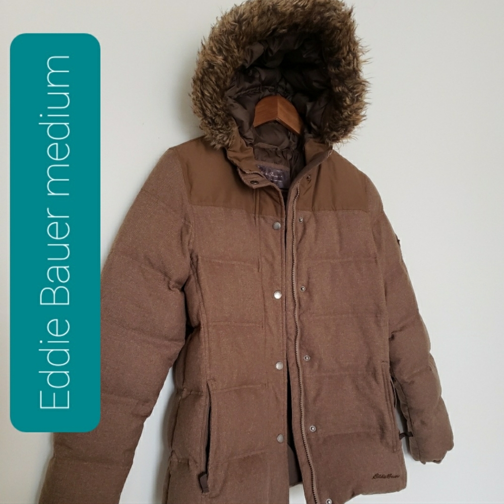 Eddie bauer size Medium winter jacket removabl fur